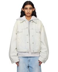 Acne Studios - ブルー リラックス クロップドフィット デニムジャケット - Lyst