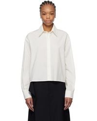 MM6 by Maison Martin Margiela - ホワイト Spliced コットン ポプリン シャツ - Lyst