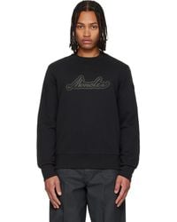 Moncler - Cursive Logo Cotton Sweatshirt - Lyst