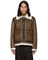 A.P.C. - . Brown Tommy Faux-shearling Jacket - Lyst
