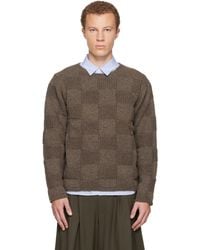Comme des Garçons - Wool Checkerboard Crewneck Sweater - Lyst