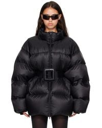 Balenciaga - Belted Hourglass Short Puffer Down Jacket - Lyst