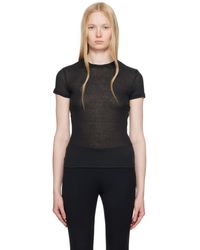 Skims - ブラック Sheer Cotton トップス - Lyst