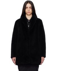 Meteo by Yves Salomon - Notched Lapel Coat - Lyst