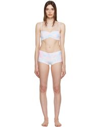 Frankie's Bikinis - Bikini cleogenevieve blanc et rose exclusif à ssense - Lyst