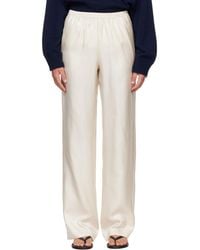 Loulou de Saison - Off- Alera Lds Silk Twill Trousers - Lyst