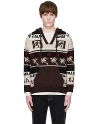 Palm Angels - Palm Shadow Jacquard Loose Knit Hoodie - Lyst