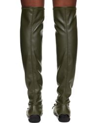 Ashley Williams Off- Slouchy Thigh-High Tall Boots in White