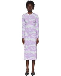 ROKH - Purple Polyester Mid-length Dress - Lyst