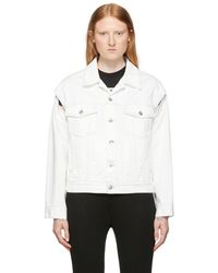 Womens Jackets MM6 by Maison Martin Margiela Jackets MM6 by Maison Martin Margiela Cotton Denim Jacket in White Natural 