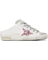 Golden Goose - Baskets De Style Sabot Super-Star Blanc Et Gris En Cuir Synthétique Biosourcé - Lyst