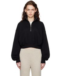 ÉTERNE - Cropped Half-Zip Sweatshirt - Lyst