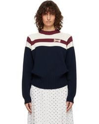 Marni - Off- & Contrast Stripe Cotton Sweater - Lyst