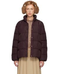 Moncler - Burgundy Cochevinne Square-Quilted Short Down Jacket - Lyst