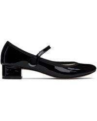 Repetto - ブラック Rose メリージェーン ヒール - Lyst