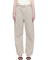 Lemaire - Twisted Belted Trousers - Lyst
