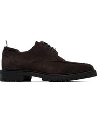 Thom Browne - Calf Suede Commando Sole Derbys - Lyst