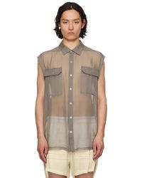 Rick Owens - グレー Hollywood Jumbo Sl シャツ - Lyst