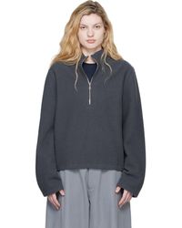 Rier - Pull Molletonné Gris En Molleton - Lyst