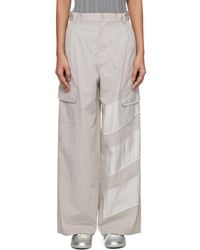 Y-3 - Taupe Wide Cargo Pants - Lyst