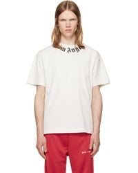 Palm Angels - Off- Neck Logo T-Shirt - Lyst