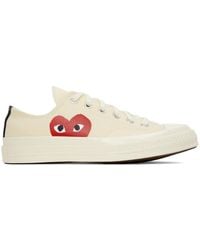 COMME DES GARÇONS PLAY - Comme Des Garçons Play Off-white Converse Edition Chuck 70 Low Top Sneakers - Lyst