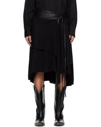 AARON ESH - Jersey Wrap Midi Skirt - Lyst