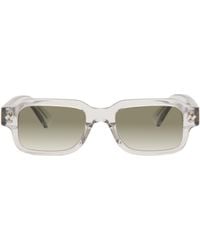 Bottega Veneta - Transparent Intrecciato Rectangular Sunglasses - Lyst