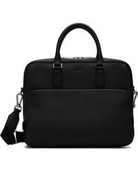 BOSS - Emed Logo Leather Document Briefcase - Lyst