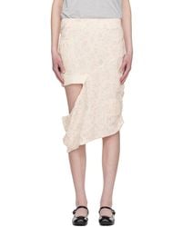 OPEN YY - Off- Floral Blankie Midi Skirt - Lyst