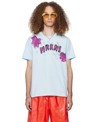 Marni - T-shirt bleu exclusif à ssense - Lyst