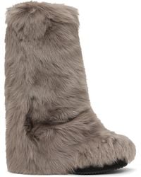 The Attico - Taupe 'Robin' Combat Boot - Lyst