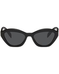 Prada - Black Angular Butterfly Sunglasses - Lyst
