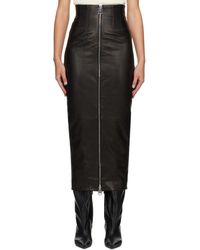 Khaite - Black Ruddy Leather Maxi Skirt - Lyst