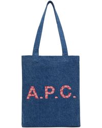 A.P.C. - Cabas lou indigo - Lyst