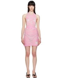 ANDERSSON BELL - Robe Courte Rose En Tricot Texturé À Corsage Bain De Soleil - Lyst