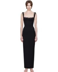 Skims - Robe Longue De Style Débardeur Noire - Lyst