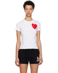 Moschino - White Inflatable Heart T-shirt - Lyst