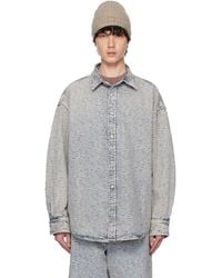 Acne Studios - ブルー ジャカード ロゴ デニムシャツ - Lyst