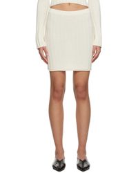 Filippa K - Off-white Rib Miniskirt - Lyst