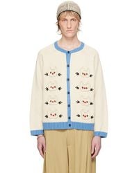 Bode - Off- Calico Cardigan - Lyst