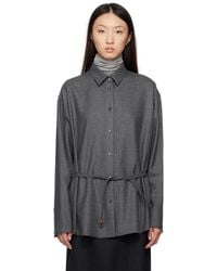 LE17SEPTEMBRE - Oversized Belted Shirt - Lyst