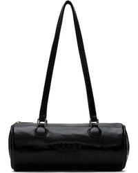 ★MARGE SHERWOOD★LOG BAG★ログバッグ★バック★ Marge Sherwood Belted Log Suede Top Handle Bag In Black