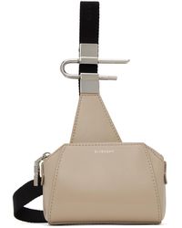 Givenchy - Beige Mini Antigona U Crossbody Bag - Lyst