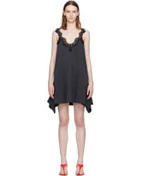 Stella McCartney - Lace Mix Washed Jersey Cotton Minidress - Lyst