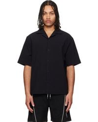 HUGO - Oversized-Fit Stretch Cotton Seersucker Shirt - Lyst