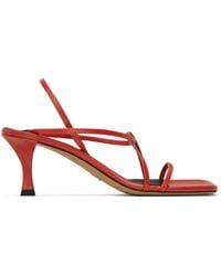 Proenza Schouler - Red Square Strappy Heeled Sandals - Lyst