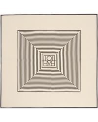 TOTEME - Centered Monogram Silk Scarf - Lyst
