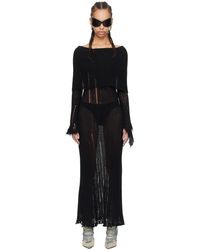 Acne Studios - Black Distressed Maxi Dress - Lyst