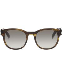 Saint Laurent - Tortoiseshell Sl 620 Sunglasses - Lyst